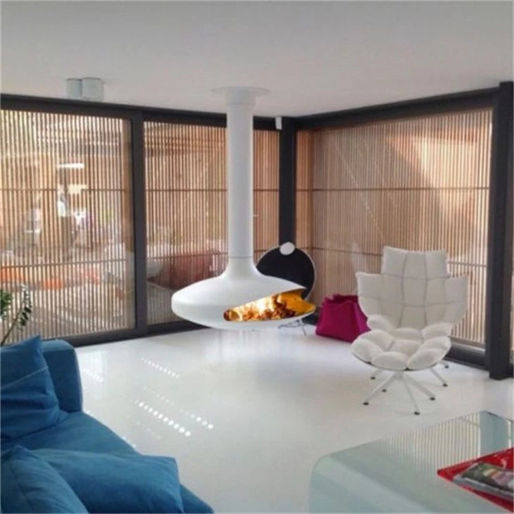 room hanging fireplace