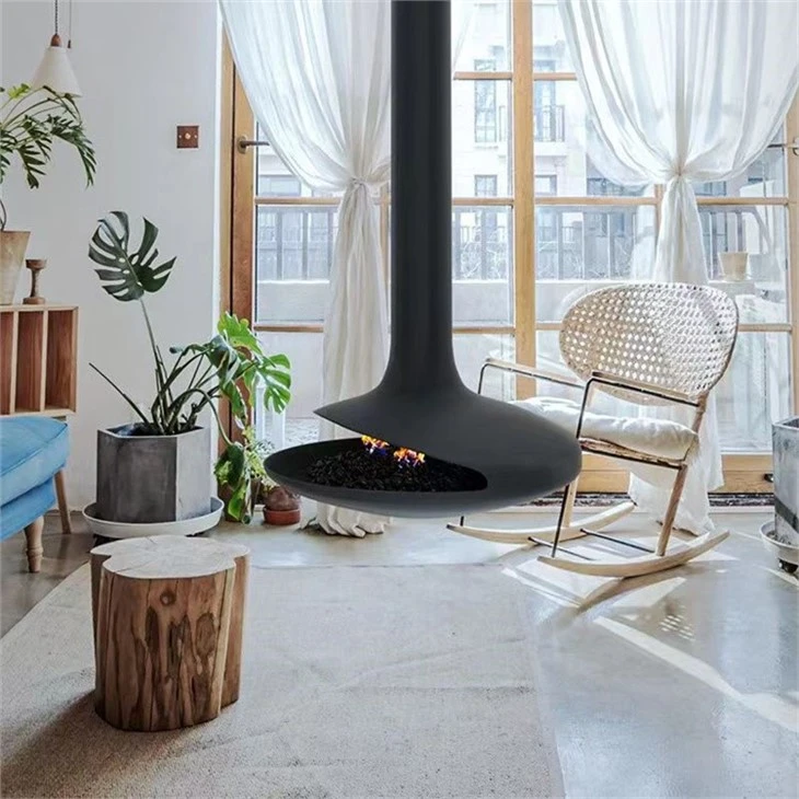 rotating hanging fireplace