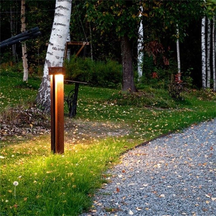 Corten Steel Surface Floor Lighting LED Bollard Lighting