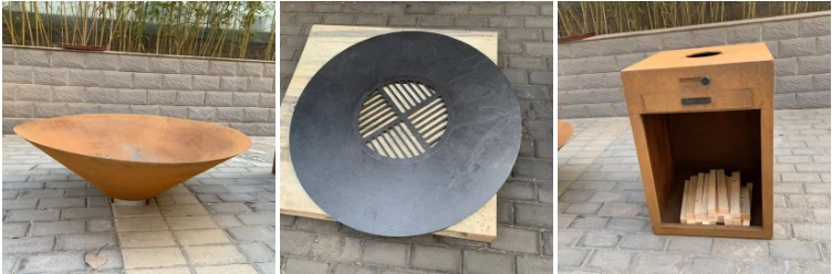 Corten Steel Outdoor Fire Pit Grill Corten Steel Outdoor Fire Pit Grill