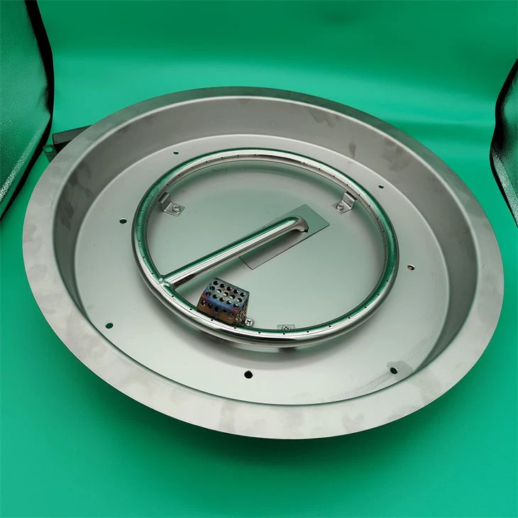 Round Shape Fire Pit Stainless Steel Gas Burner Kit