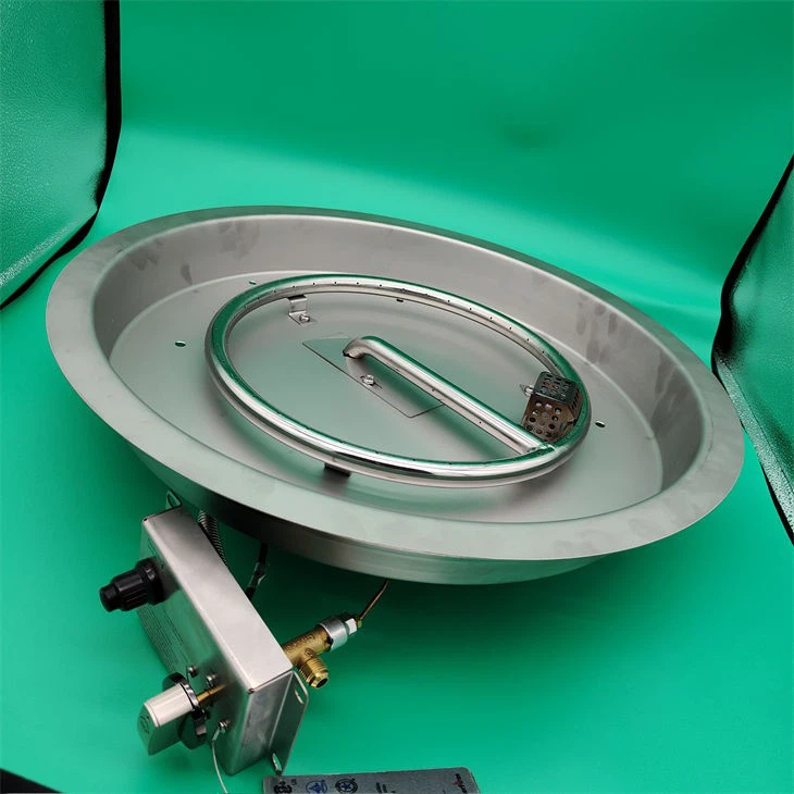 Round Shape Fire Pit Stainless Steel Gas Burner Kit